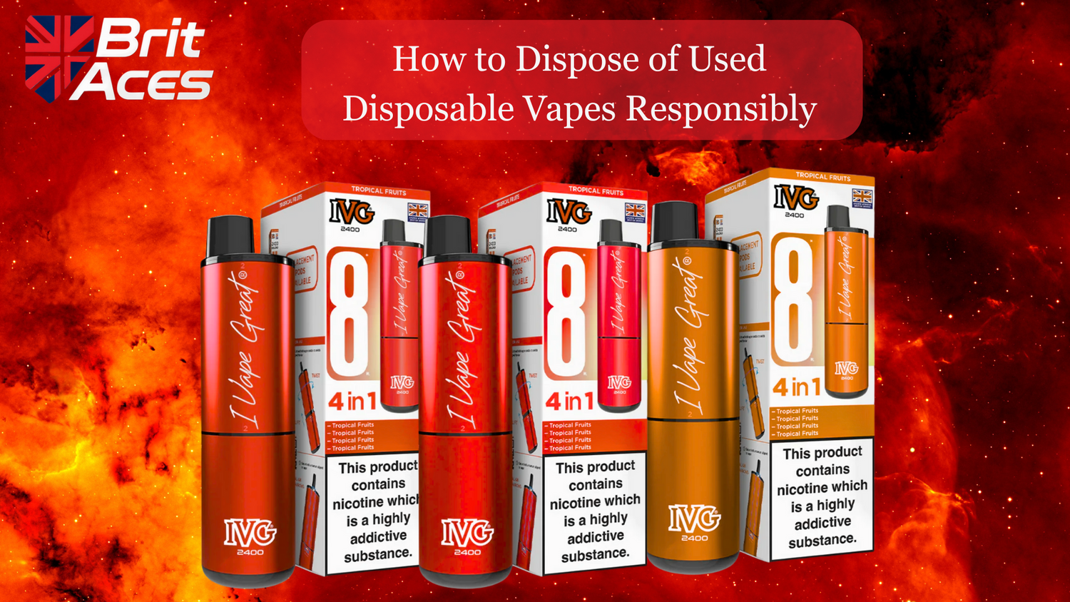 Responsible Disposal of Used Disposable Vapes.