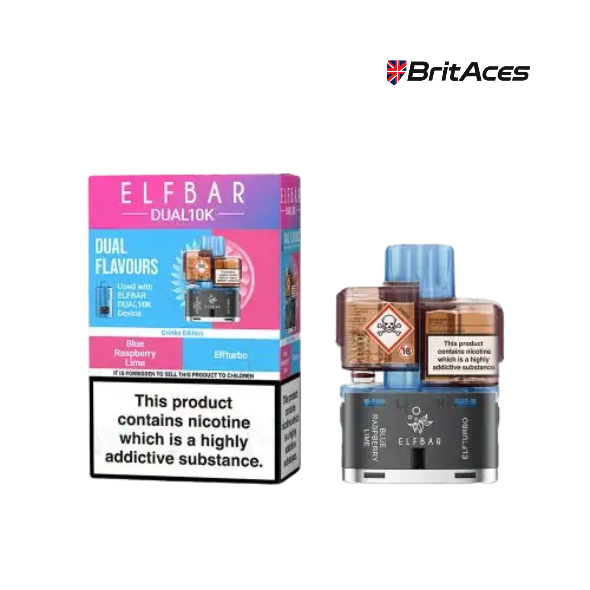 Elfbar Dual 10K Prefilled Pods + Refill Containers