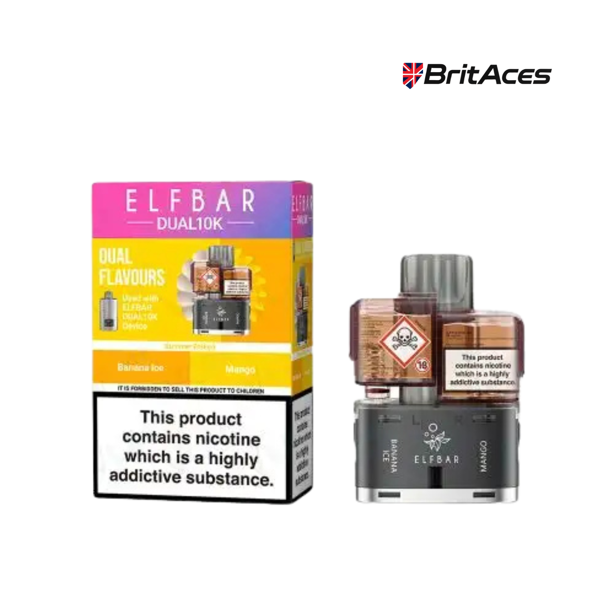 Elfbar Dual 10K Prefilled Pods + Refill Containers