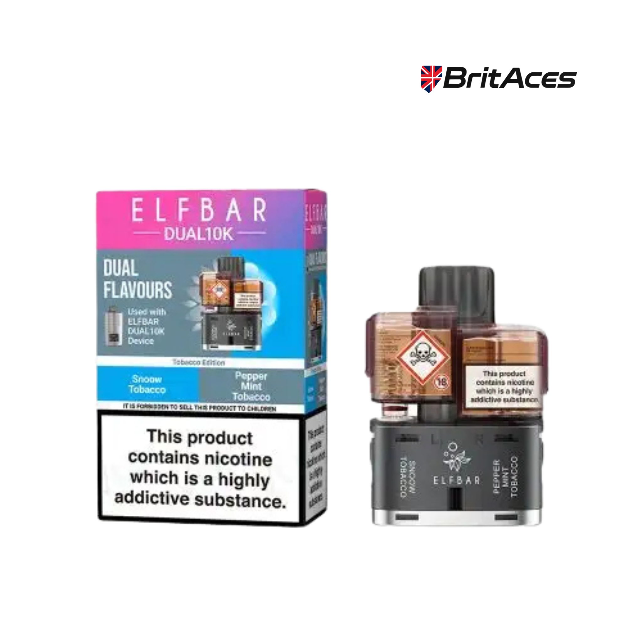 Elfbar Dual 10K Prefilled Pods + Refill Containers