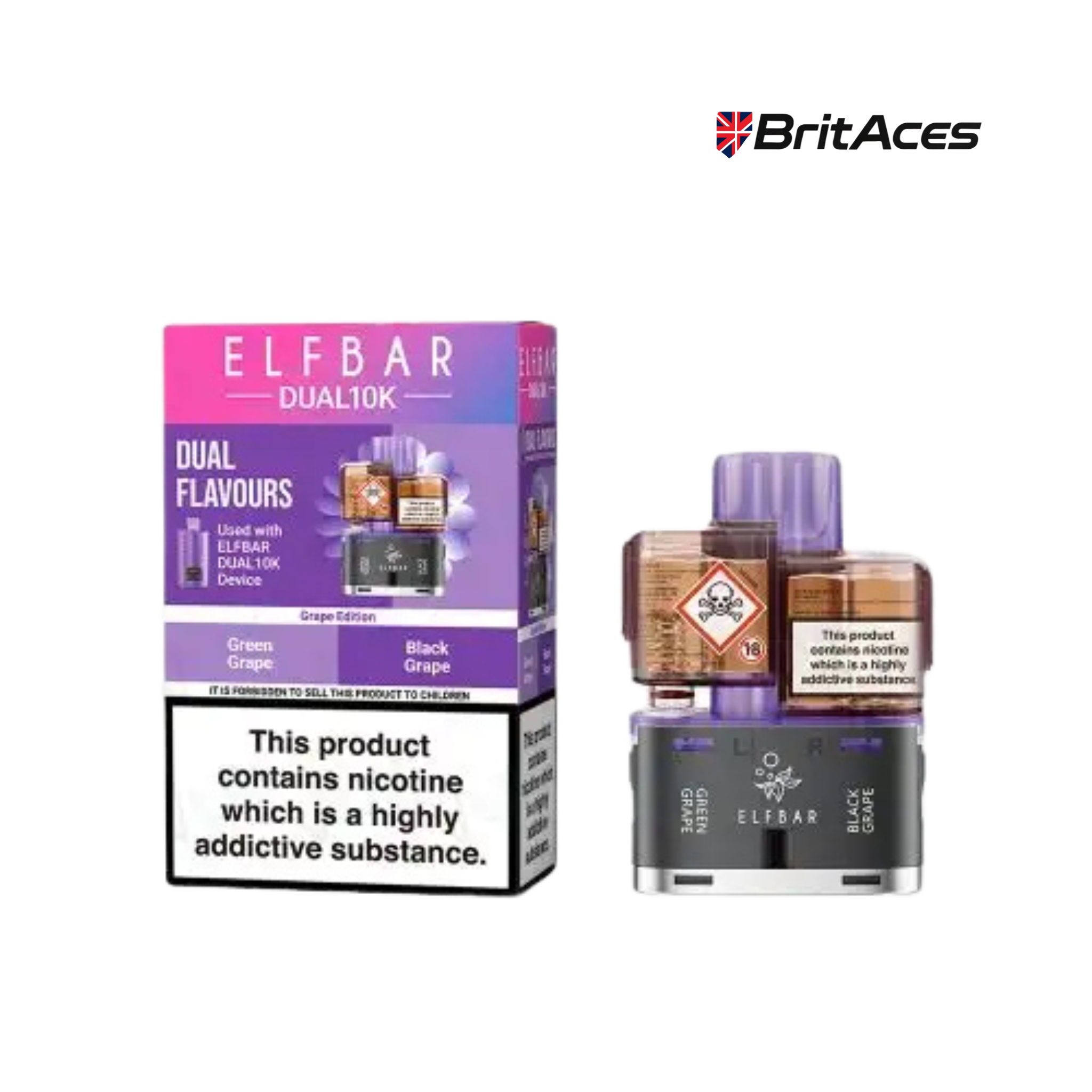 Elfbar Dual 10K Prefilled Pods + Refill Containers