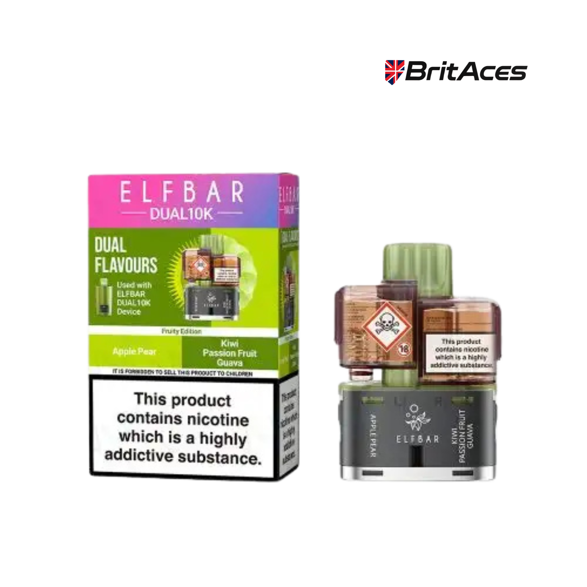 Elfbar Dual 10K Prefilled Pods + Refill Containers