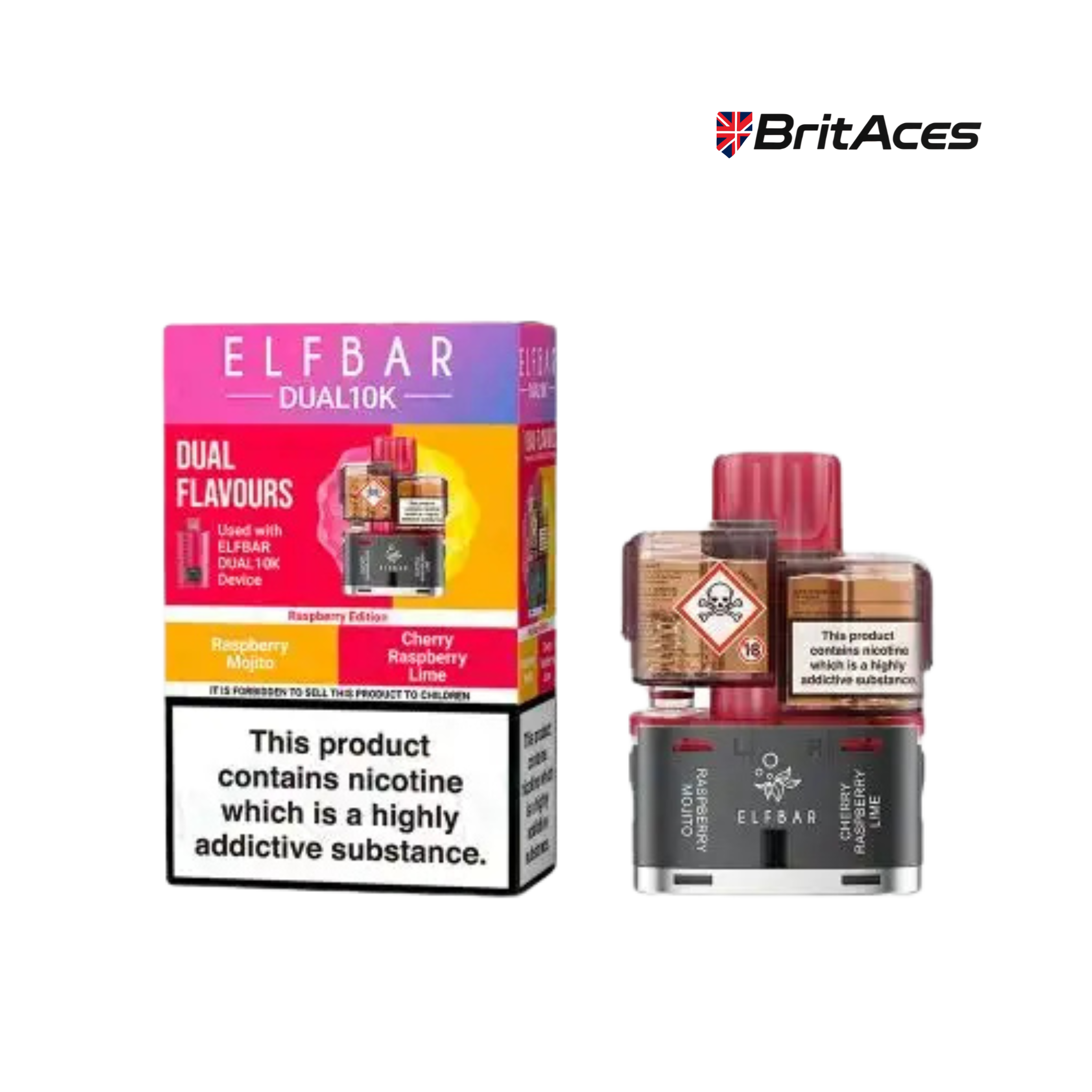 Elfbar Dual 10K Prefilled Pods + Refill Containers