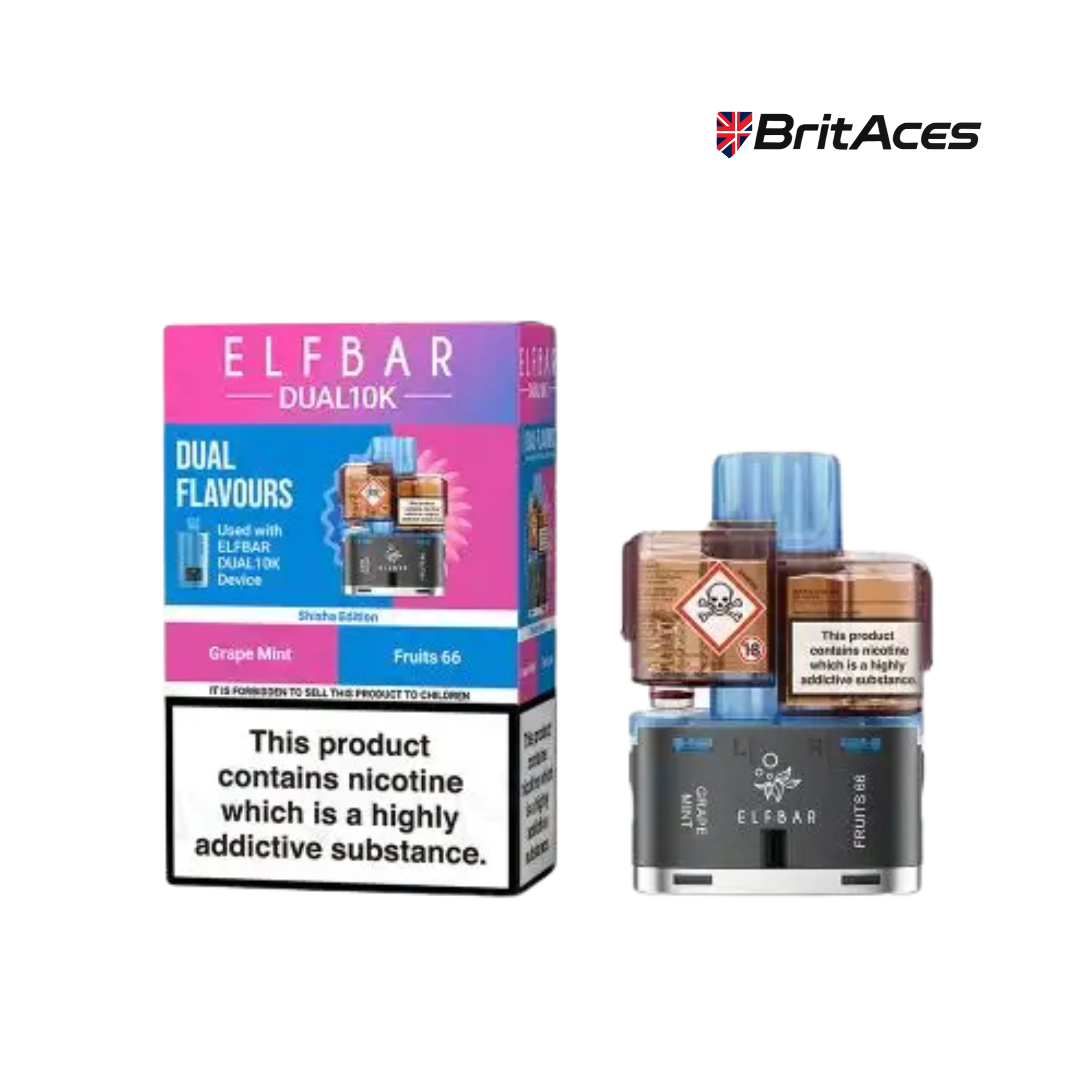 Elfbar Dual 10K Prefilled Pods + Refill Containers