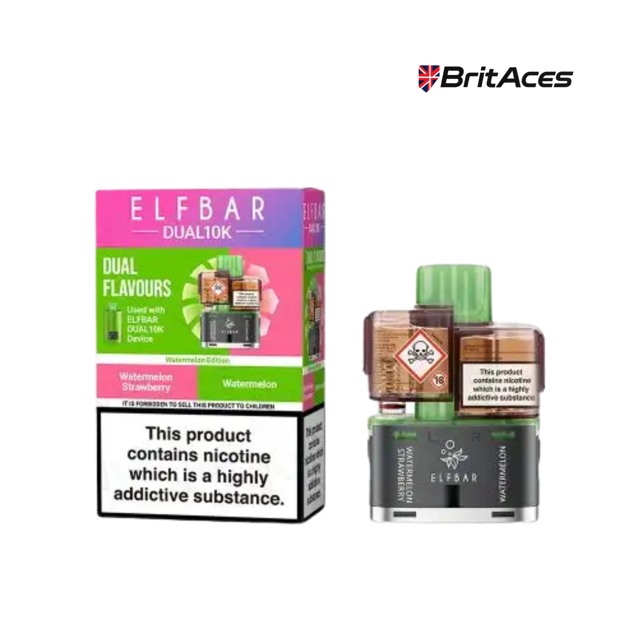 Elfbar Dual 10K Prefilled Pods + Refill Containers