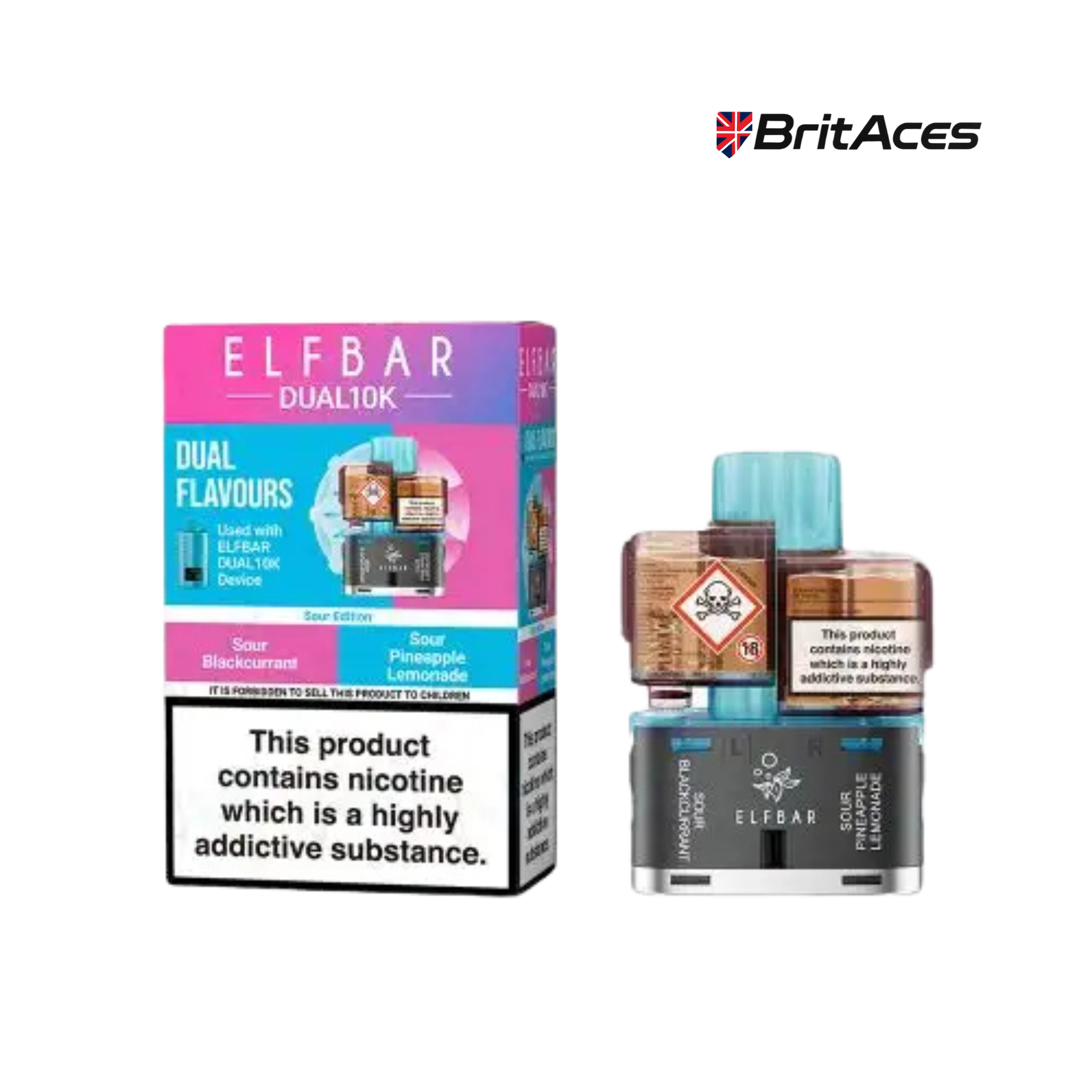 Elfbar Dual 10K Prefilled Pods + Refill Containers