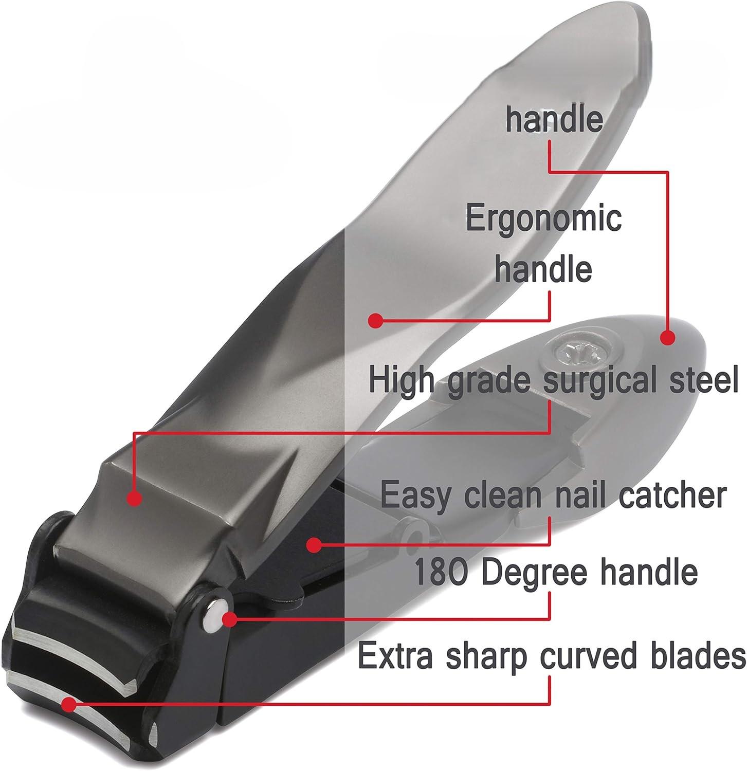 Nail Clippers for Men with Catcher