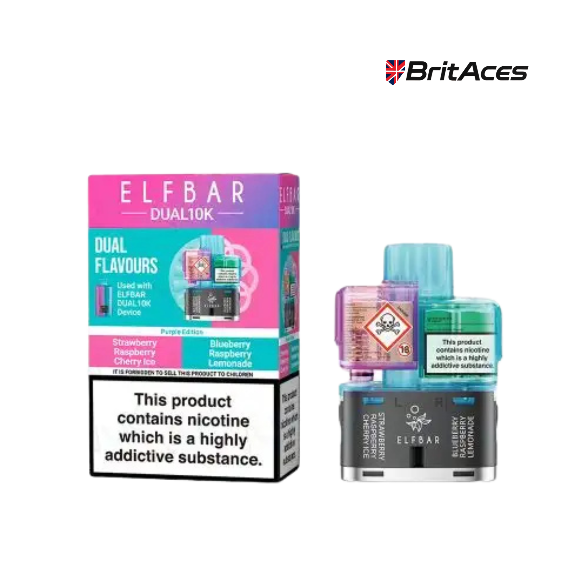 Elfbar Dual 10K Prefilled Pods + Refill Containers
