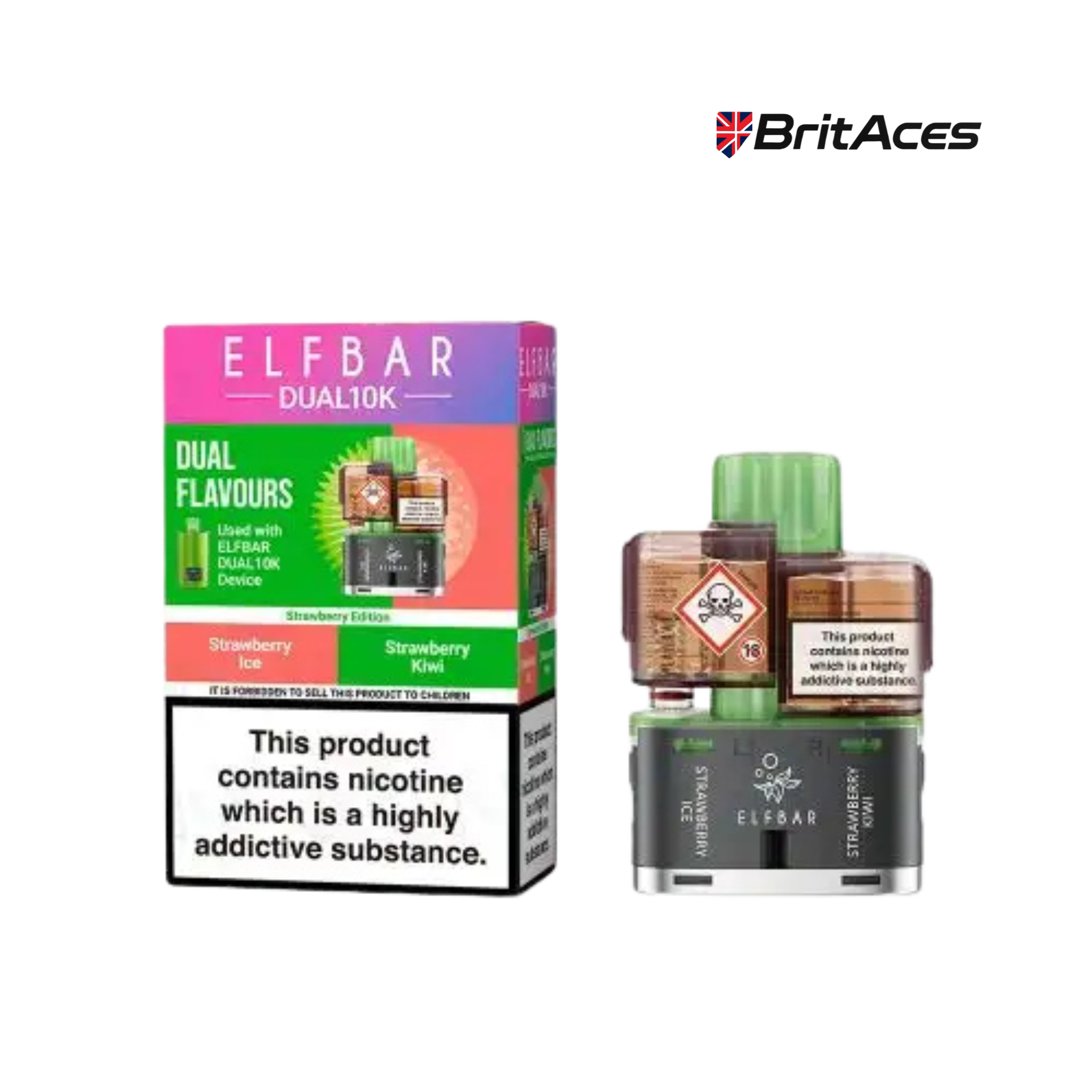 Elfbar Dual 10K Prefilled Pods + Refill Containers