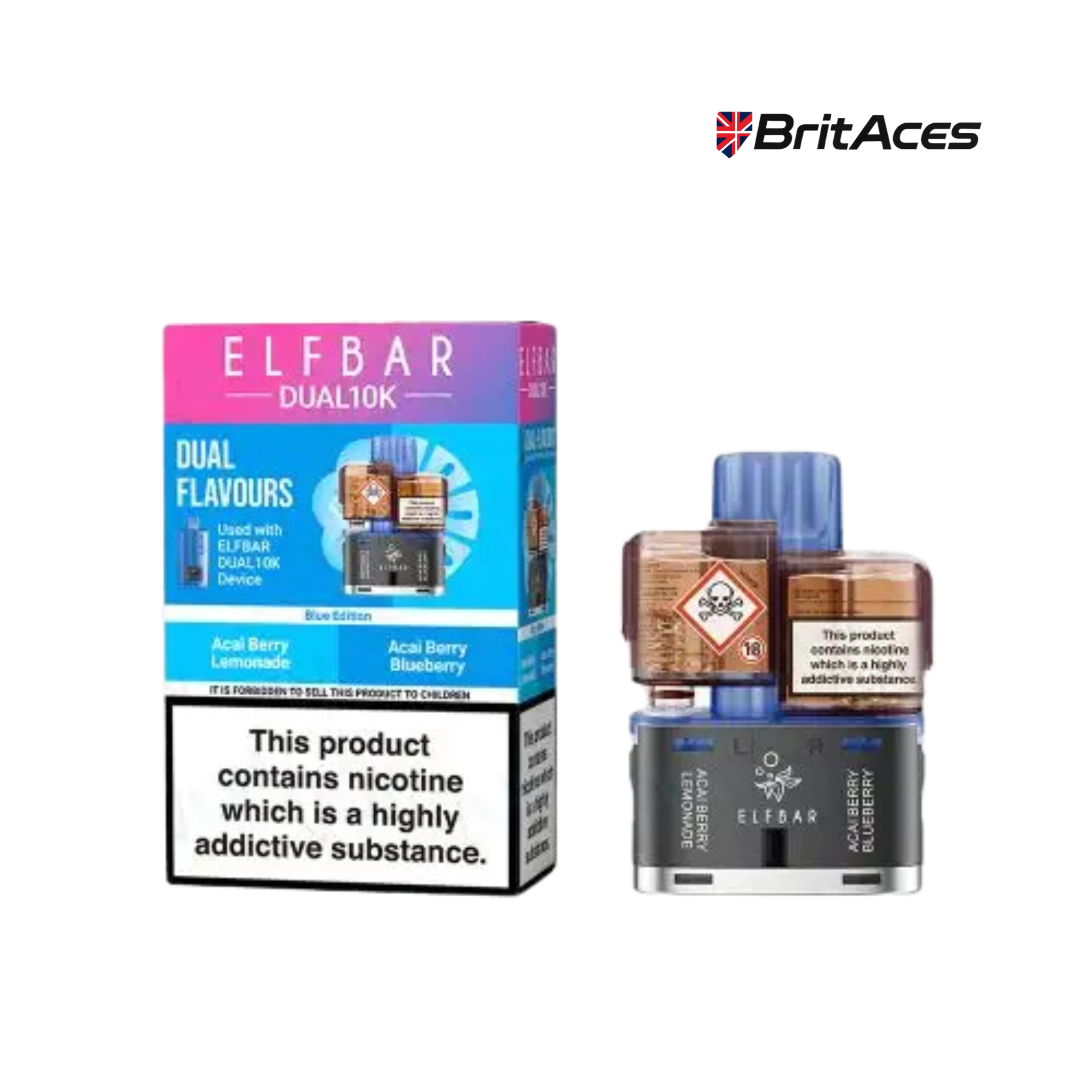 Elfbar Dual 10K Prefilled Pods + Refill Containers