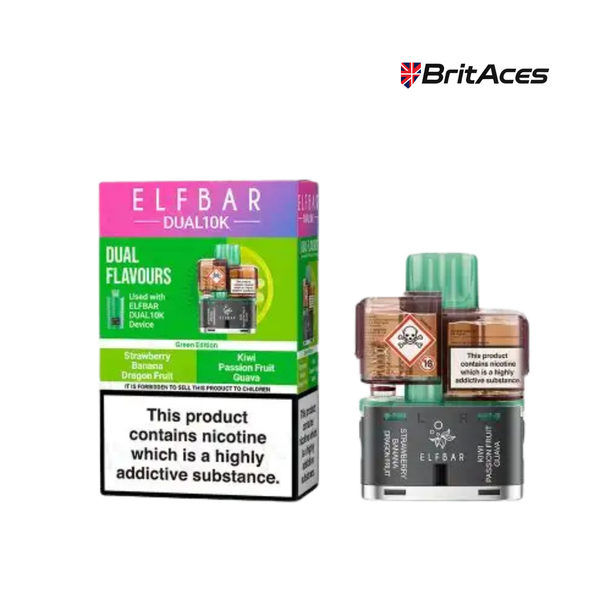 Elfbar Dual 10K Prefilled Pods + Refill Containers